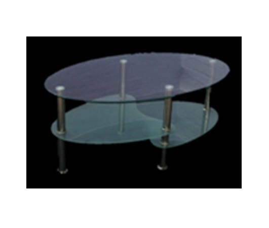 Coffee Table (Oval/Glass) [1350mm (L) x 350mm (W) x 400mm (H)]
