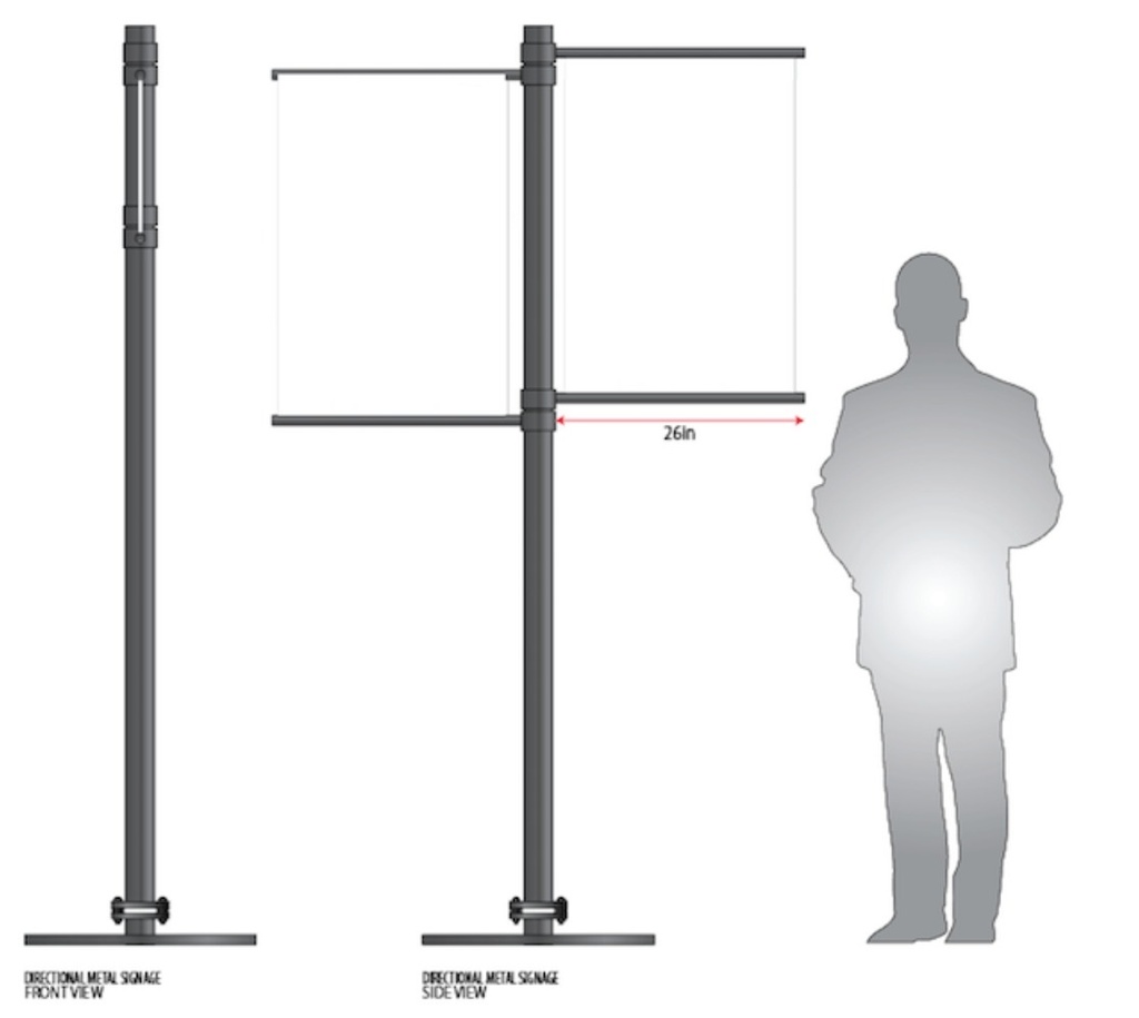 Signage Stand (Pole) [8ft (L)]