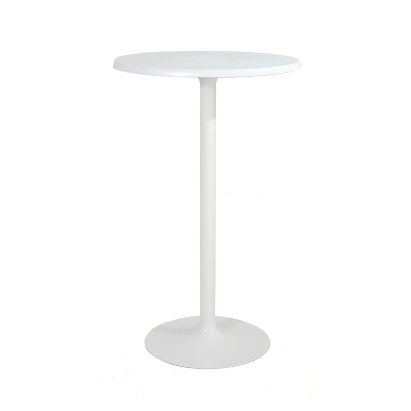 Cocktail Table (Round Base/White) [710mm (Ø ) x 1060mm (H)]