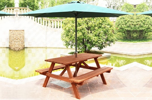 [2000701507E] Garden Set c/w Parasol