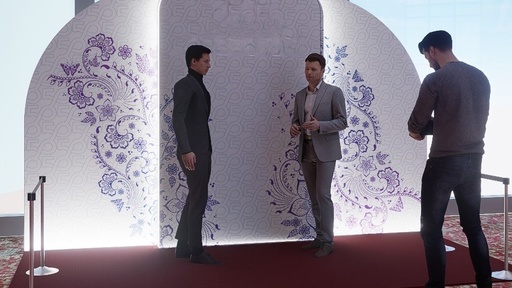 [1900861686E] Interview Backdrop [8ft (H) x 12.9ft (W)]
