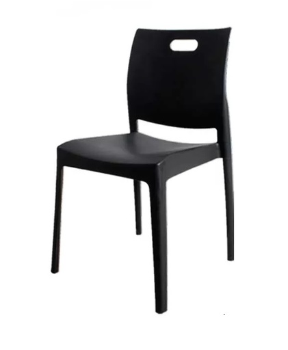 [2000501506E] Paris Plastic Chair (Black)
