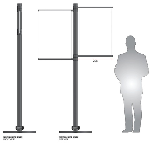 [0600241087E] Signage Stand (Pole) [8ft (L)]