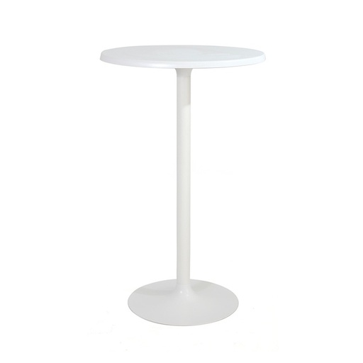 [2000701032E] Cocktail Table (Round Base/White) [710mm (Ø ) x 1060mm (H)]