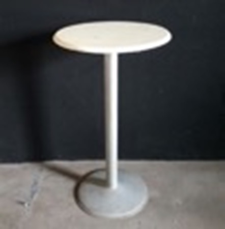 [2000701033E] Cocktail Table (Round Base/Wooden/White) [710mm (Ø) x 1060mm (H)]