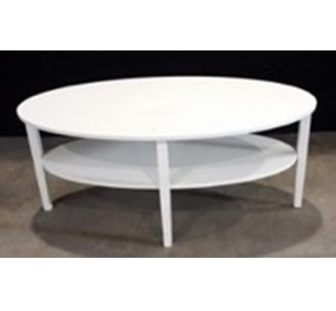 [2000701042E] Wooden Table (Oval/White) [1070mm (L) x 500mm (W) x 380mm (H)]